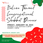 Italian Themed Congregational Shabbat Dinner